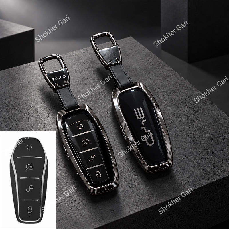M/Y BYD Car Metal Remote Cover with keyring