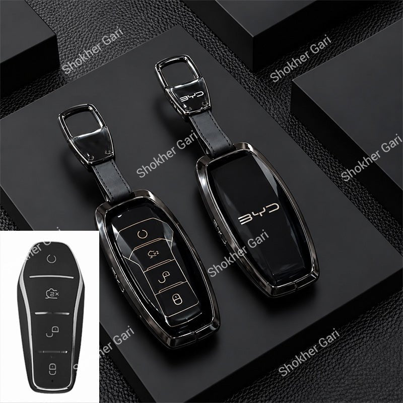 M/Y BYD Car Metal Remote Cover with keyring