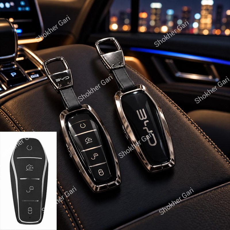 M/Y BYD Car Metal Remote Cover with keyring