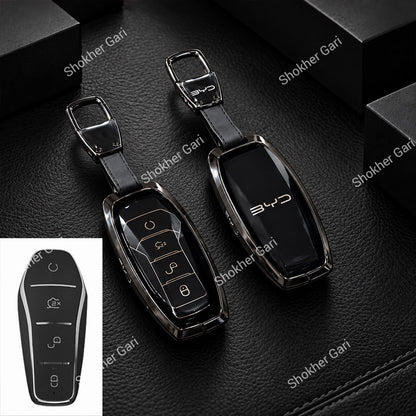 M/Y BYD Car Metal Remote Cover with keyring