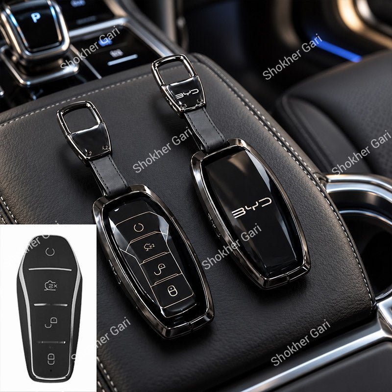 M/Y BYD Car Metal Remote Cover with keyring