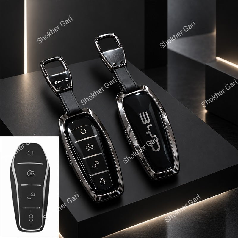 M/Y BYD Car Metal Remote Cover with keyring