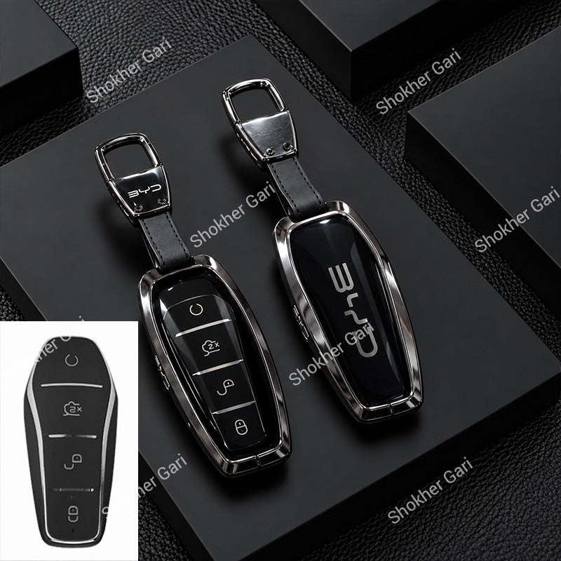 M/Y BYD Car Metal Remote Cover with keyring