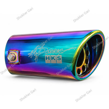 Car Rainbow Iridescent Car Exhaust Tip Show Pipe Muffler