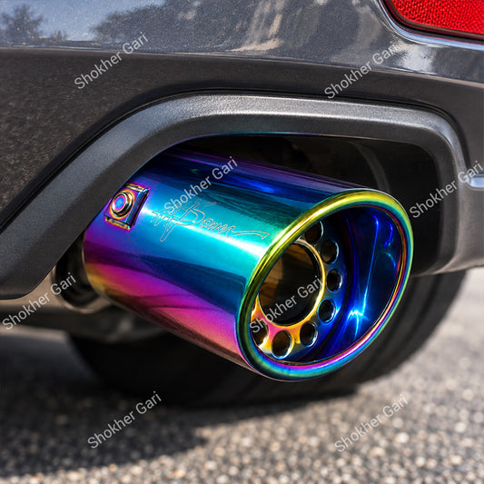 Car Rainbow Iridescent Car Exhaust Tip Show Pipe Muffler