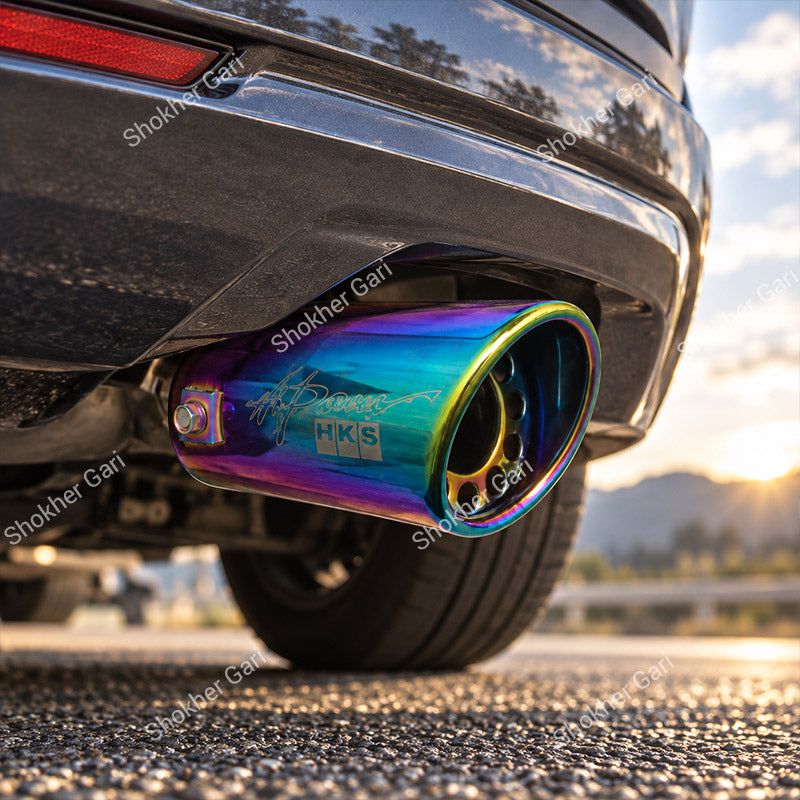 Car Rainbow Iridescent Car Exhaust Tip Show Pipe Muffler