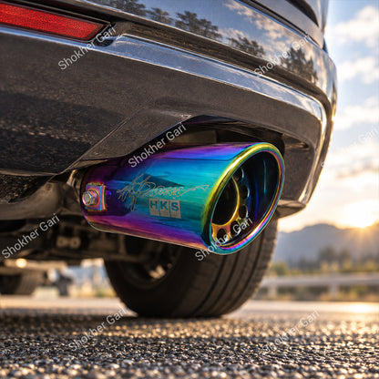 Car Rainbow Iridescent Car Exhaust Tip Show Pipe Muffler