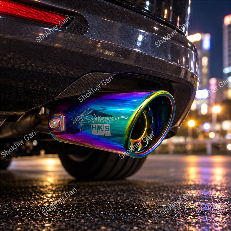 Car Rainbow Iridescent Car Exhaust Tip Show Pipe Muffler