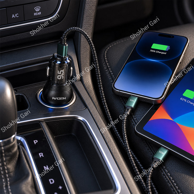 Car Pugan Charger With Cable 80W Fast Charging