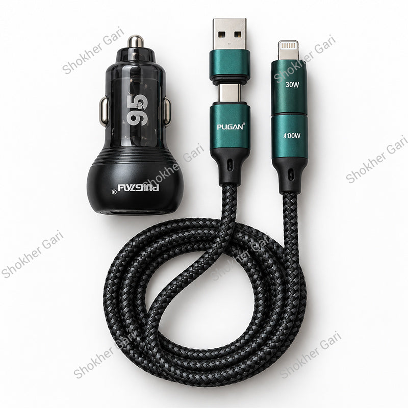Car Pugan Charger With Cable 80W Fast Charging