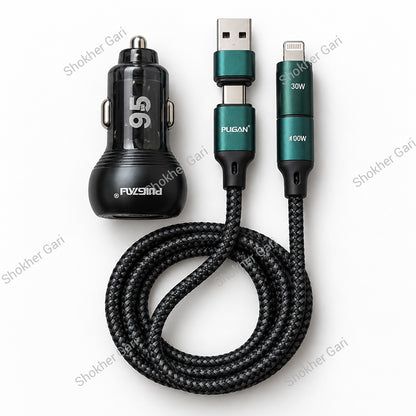 Car Pugan Charger With Cable 80W Fast Charging