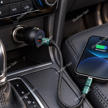 Car Pugan Charger With Cable 80W Fast Charging