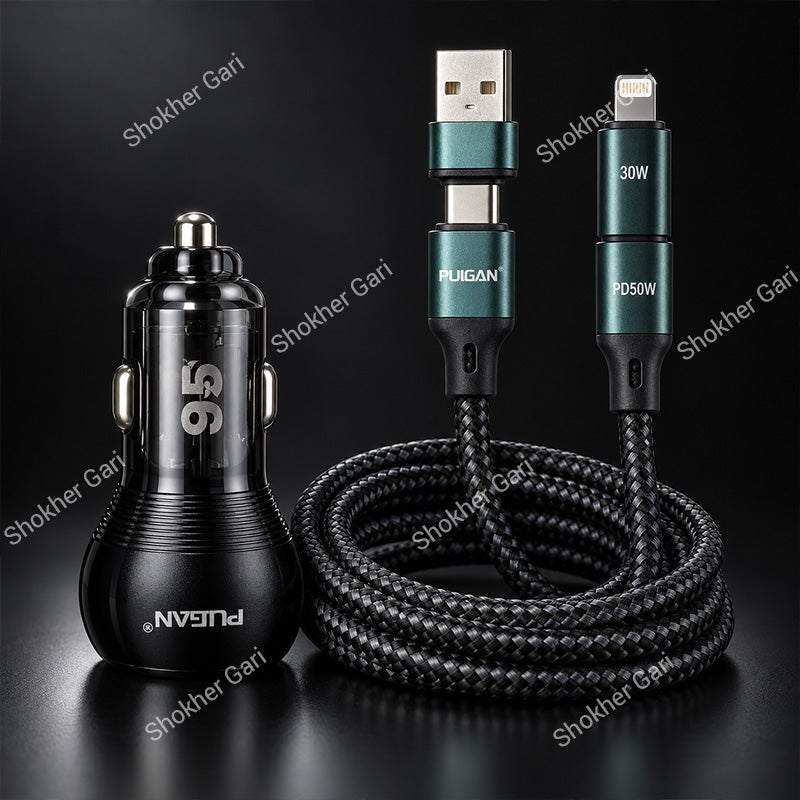 Car Pugan Charger With Cable 80W Fast Charging