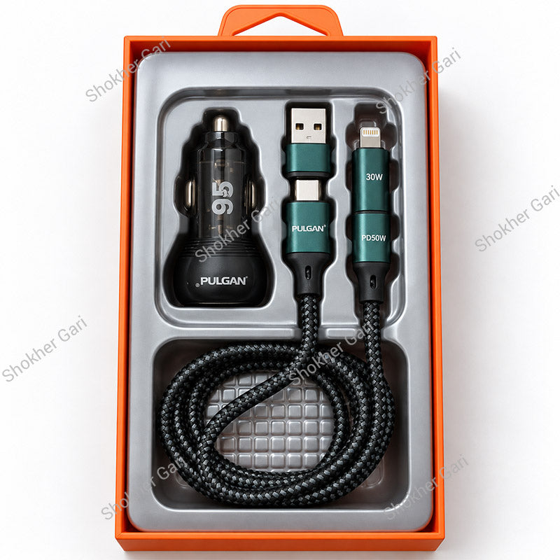 Car Pugan Charger With Cable 80W Fast Charging