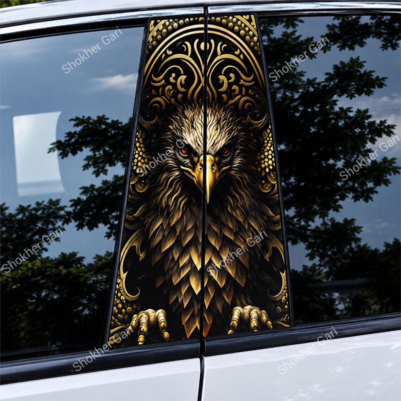 Car Door Pillar Sticker 3D Graphics Cartoon 2pcs set