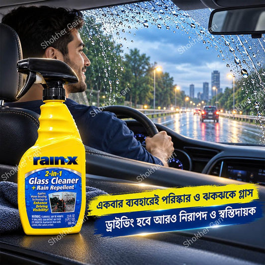 Car rainx 2-in-1 Glass Cleaner + Rain Repellent
