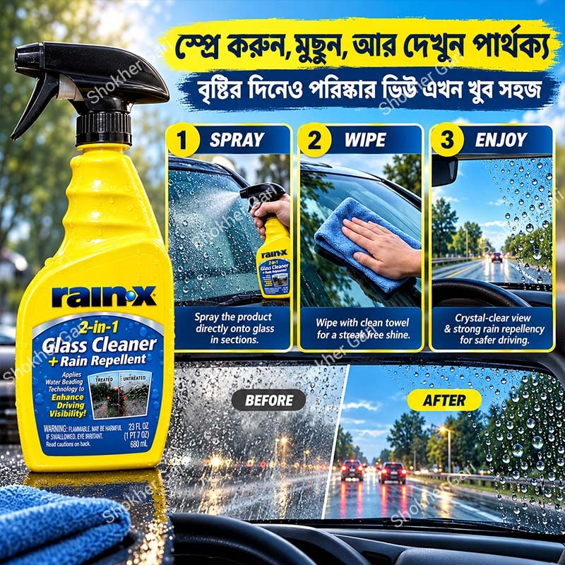 Car rainx 2-in-1 Glass Cleaner + Rain Repellent