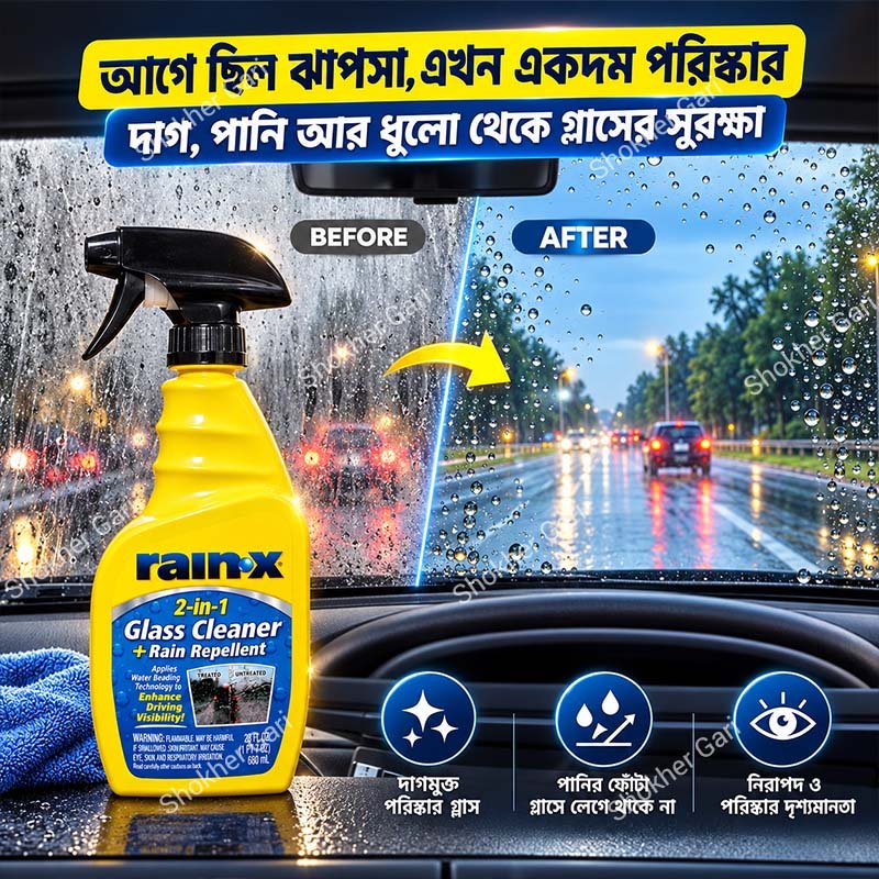 Car rainx 2-in-1 Glass Cleaner + Rain Repellent
