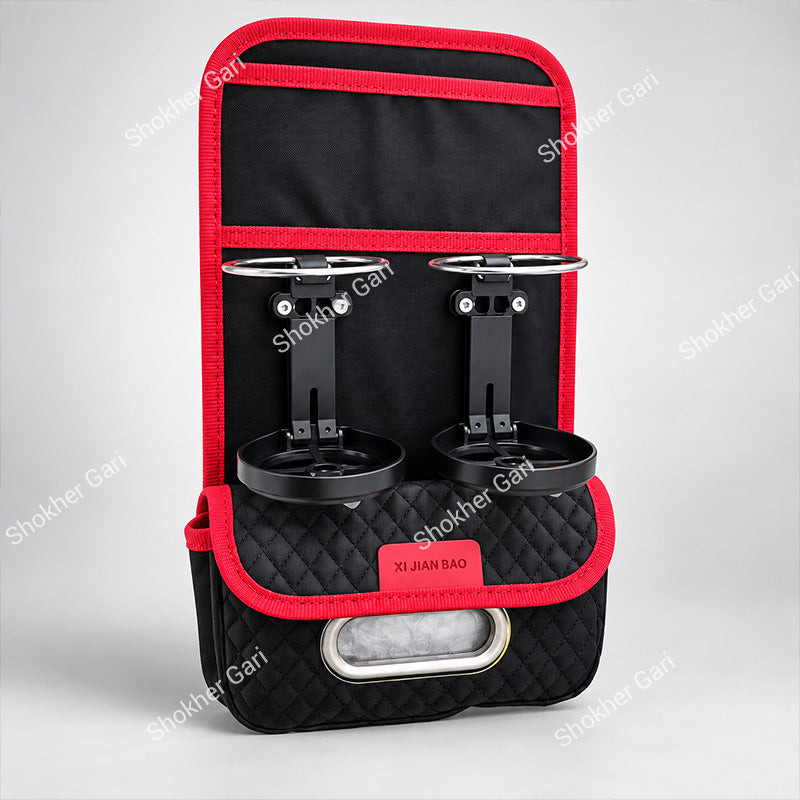 1 Pcs Car Back Seat Organizer Small Size Tissue And Drink Holder