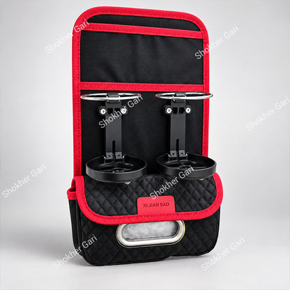 1 Pcs Car Back Seat Organizer Small Size Tissue And Drink Holder