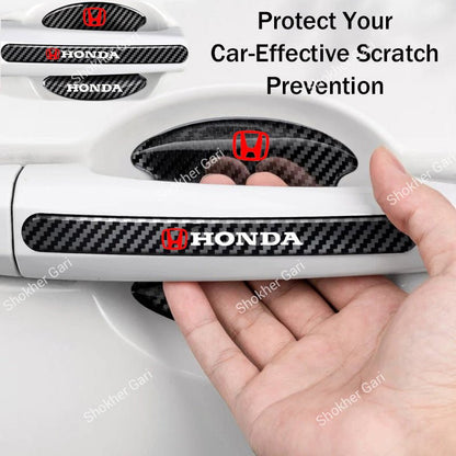 Car Carbon Fiber 8-Piece Door Handle Sticker Set