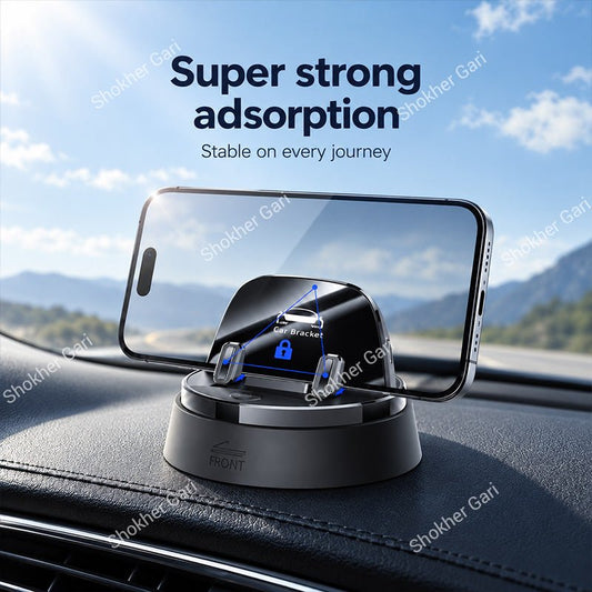 Car Electric Dashboard Phone Mount with One-Touch Automatic Locking System