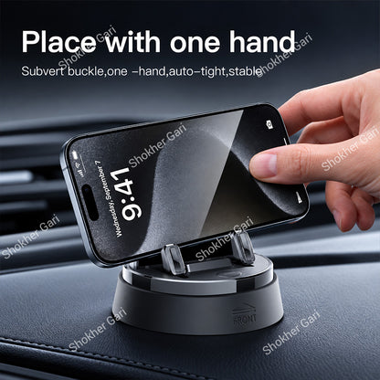 Car Electric Dashboard Phone Mount with One-Touch Automatic Locking System