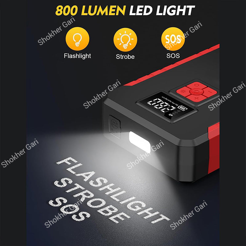Car Portable Battery Booster with 160 PSI Air Pump and USB Charging