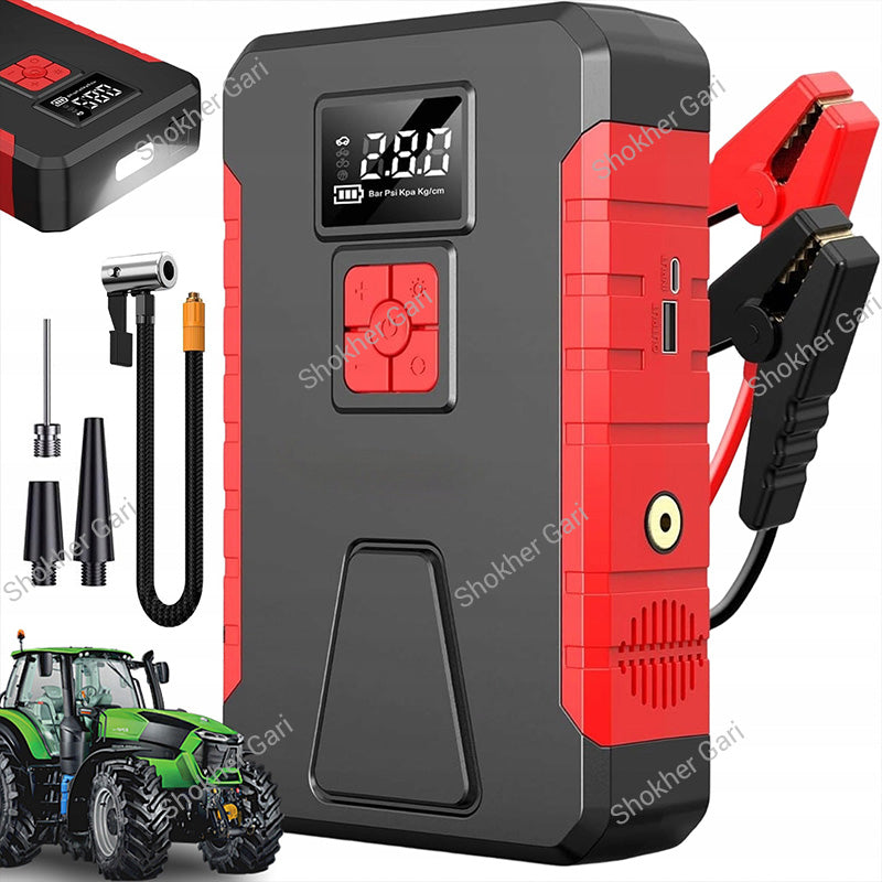 Car Portable Battery Booster with 160 PSI Air Pump and USB Charging
