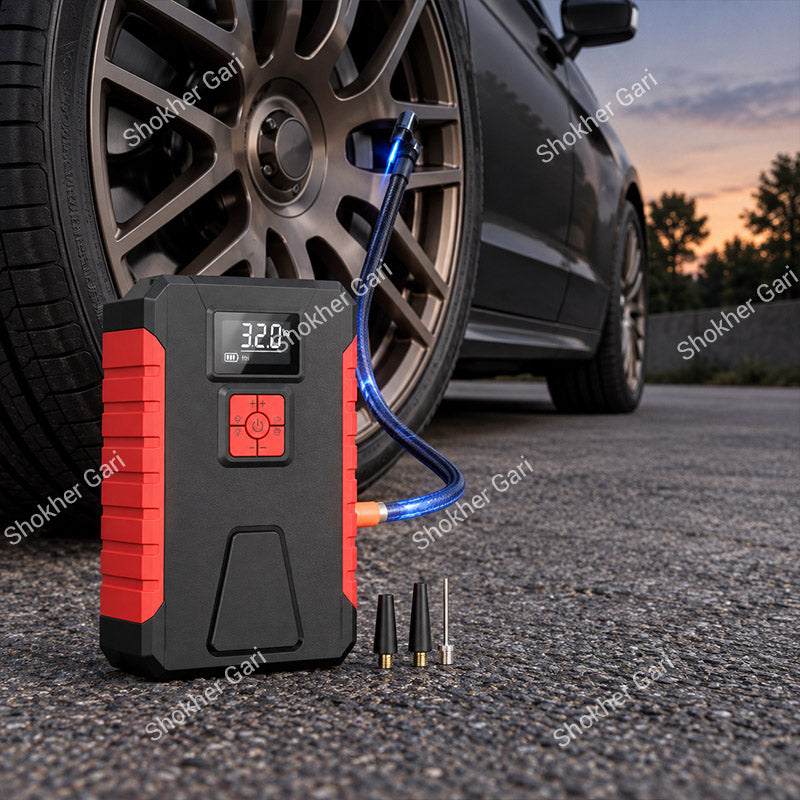 Car Portable Battery Booster with 160 PSI Air Pump and USB Charging