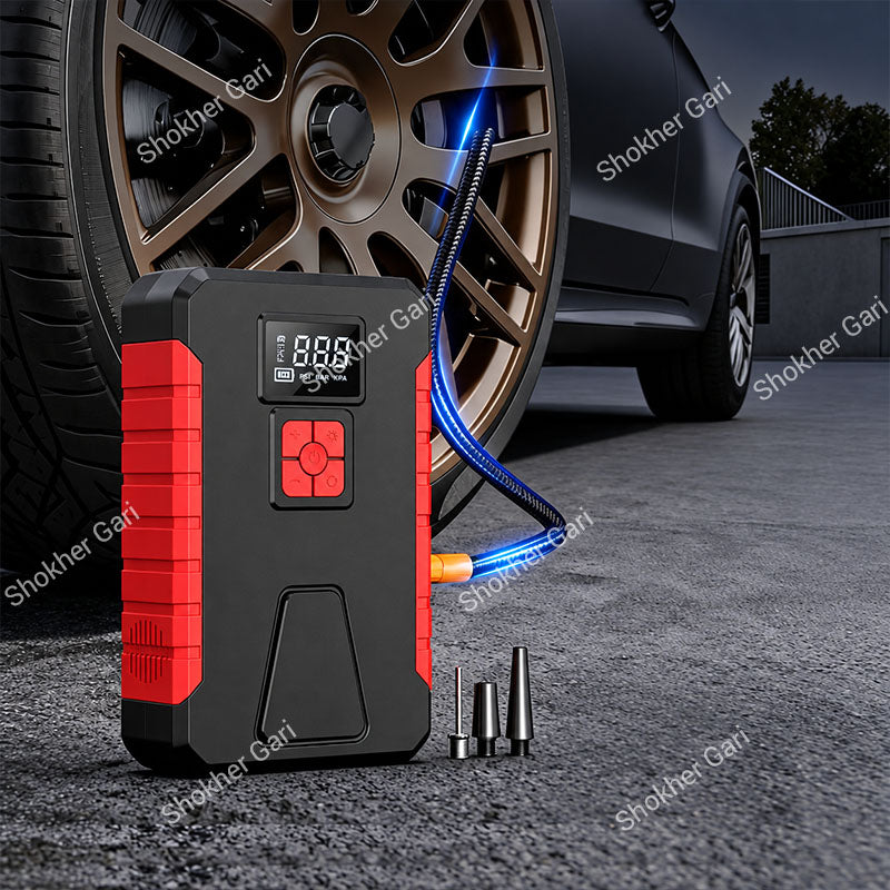 Car Portable Battery Booster with 160 PSI Air Pump and USB Charging