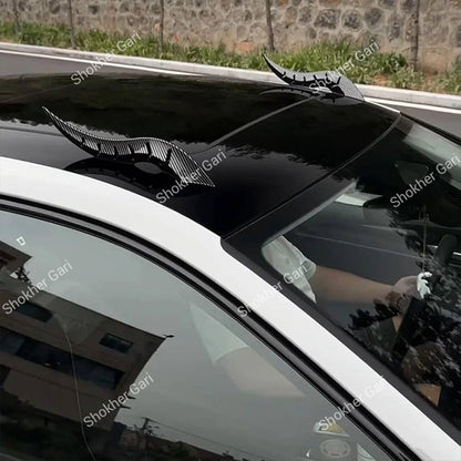 Car Carbon Fiber Style Roof Dragon Decorative Fin 2PCS Set