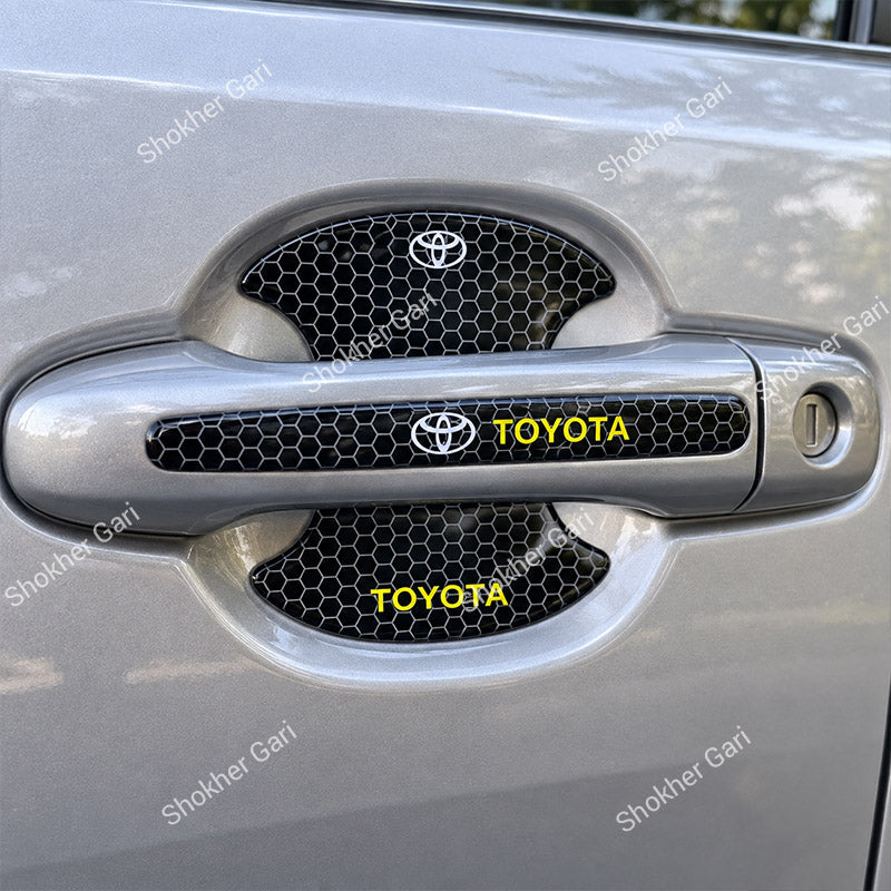 Car Door Honeycomb Handle Cover 8 Pcs  set
