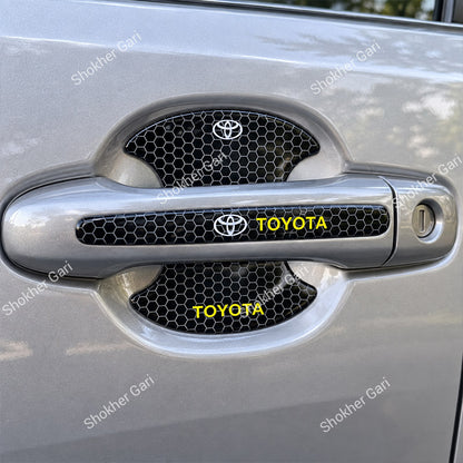 Car Door Honeycomb Handle Cover 8 Pcs  set
