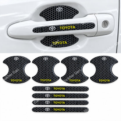 Car Door Honeycomb Handle Cover 8 Pcs  set