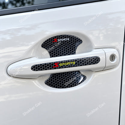 Car Door Honeycomb Handle Cover 8 Pcs  set