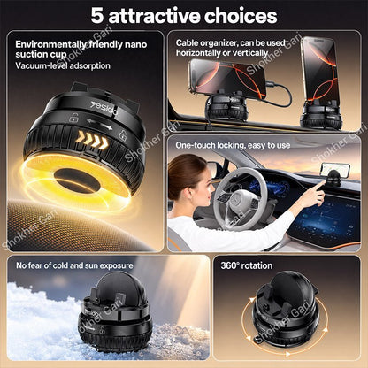 Car Yesido C272 Dashboard Mobile Holder with Locking Suction Cup System