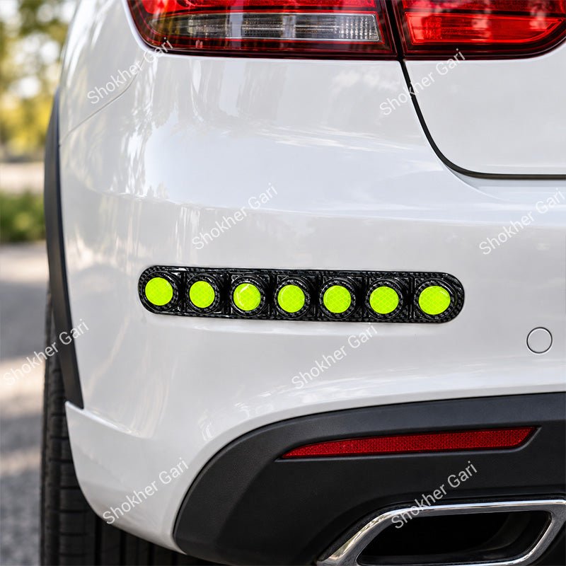 Car Reflective Bumper Safety Warning Strip with Carbon Fiber Style Design 1