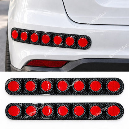 Car Reflective Bumper Safety Warning Strip with Carbon Fiber Style Design 1
