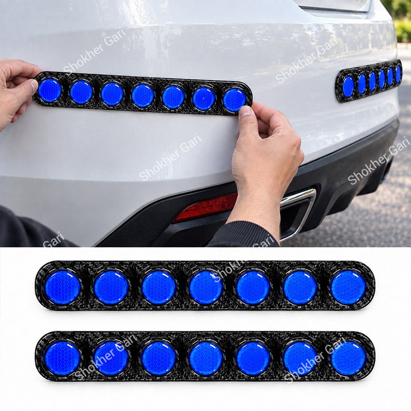 Car Reflective Bumper Safety Warning Strip with Carbon Fiber Style Design 1