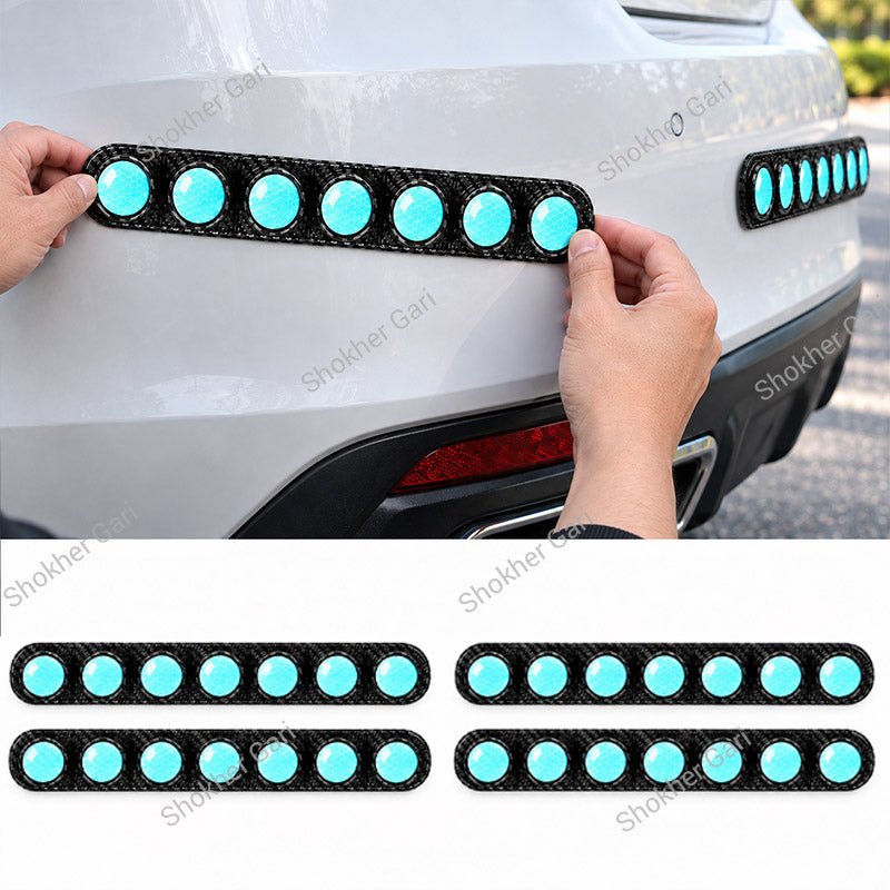 Car Reflective Bumper Safety Warning Strip with Carbon Fiber Style Design 1