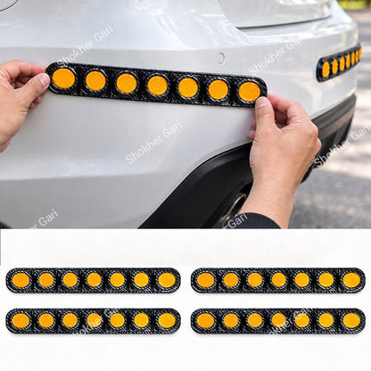 Car Reflective Bumper Safety Warning Strip with Carbon Fiber Style Design 1