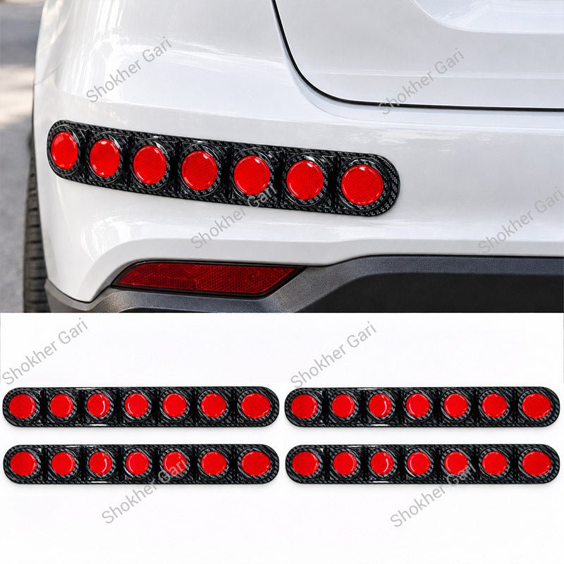 Car Reflective Bumper Safety Warning Strip with Carbon Fiber Style Design 1