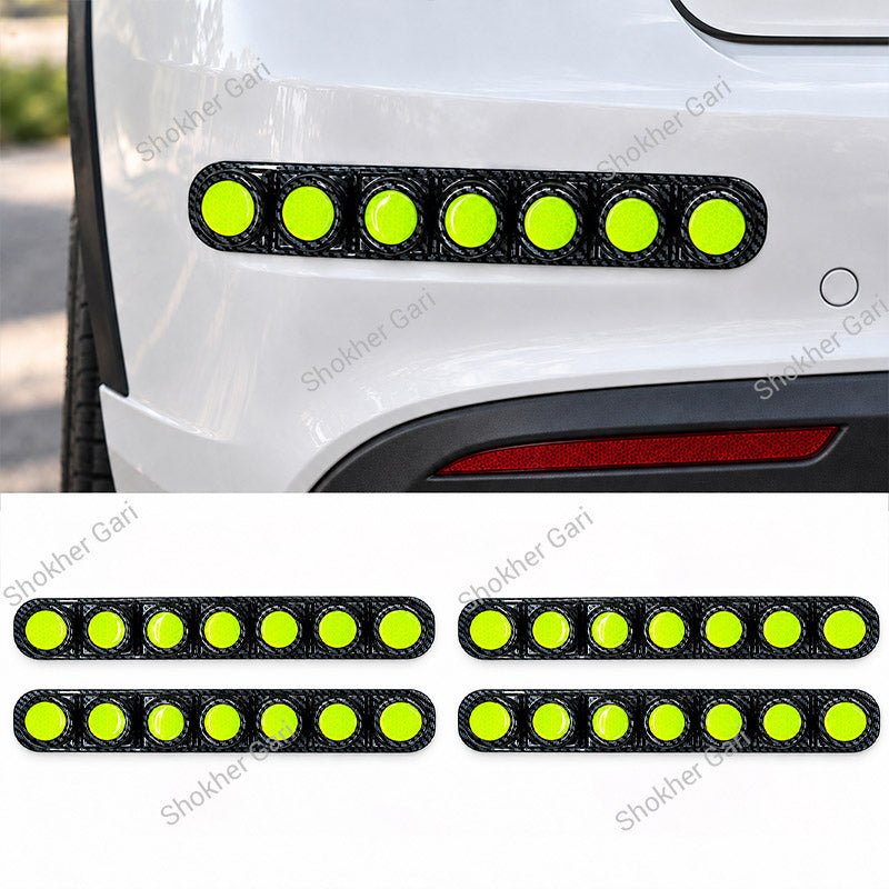 Car Reflective Bumper Safety Warning Strip with Carbon Fiber Style Design 1