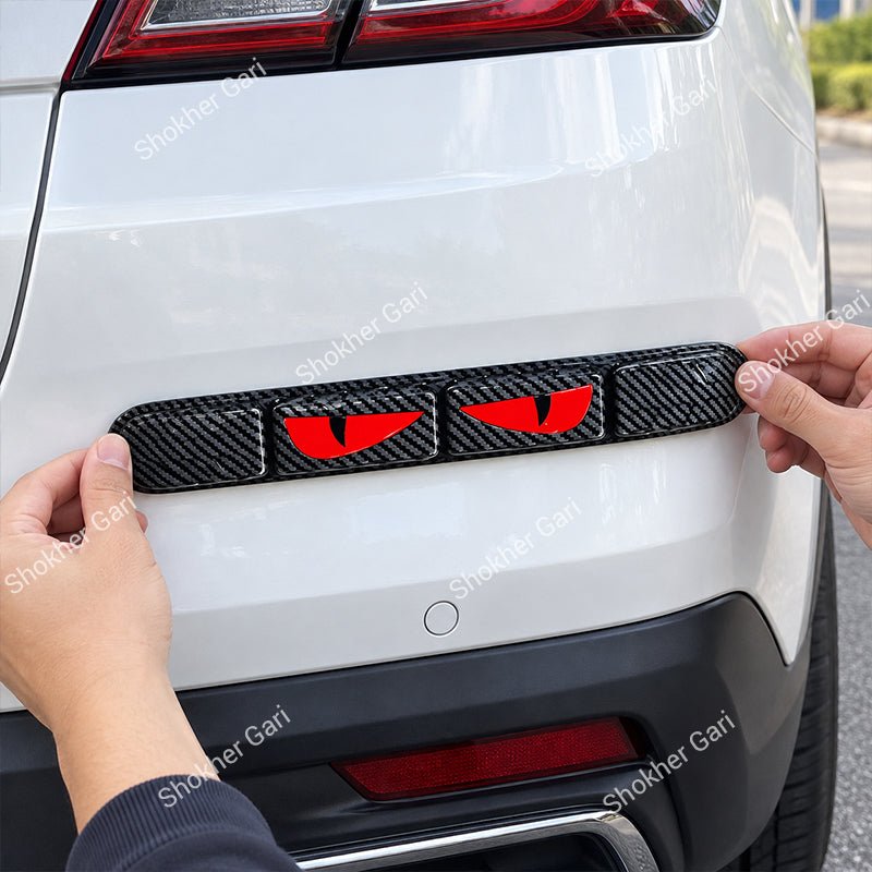 Car Reflective Bumper Safety Warning Strip with Carbon Fiber Style Design 2