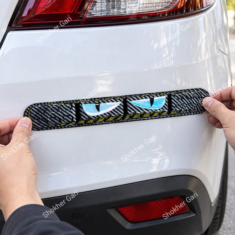 Car Reflective Bumper Safety Warning Strip with Carbon Fiber Style Design 2