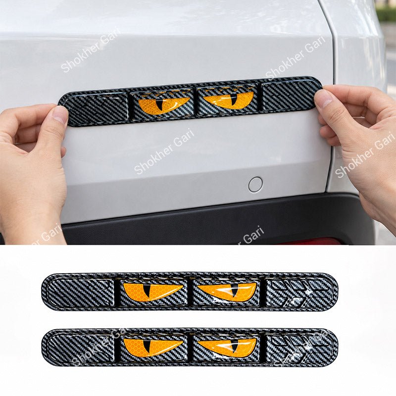 Car Reflective Bumper Safety Warning Strip with Carbon Fiber Style Design 2