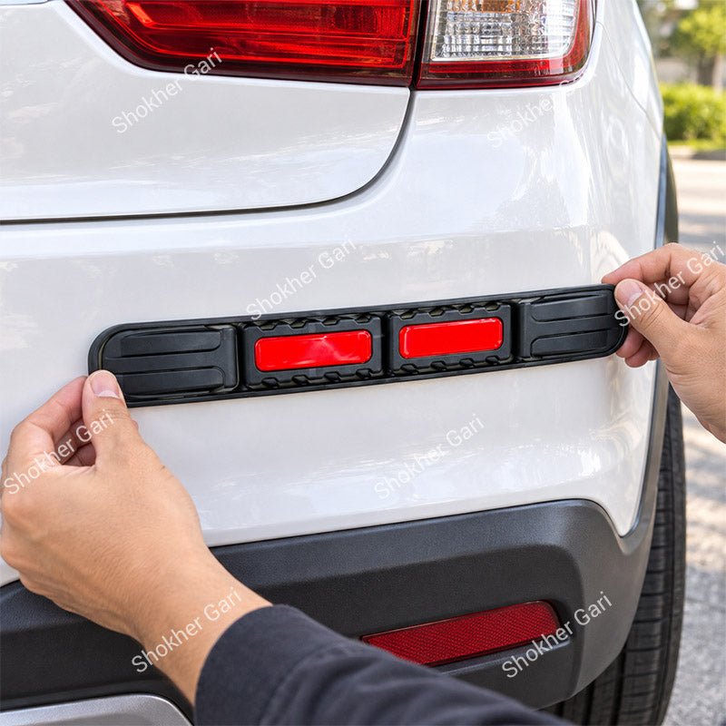 Car Reflective Bumper Safety Warning Strip with Carbon Fiber Style Design 3