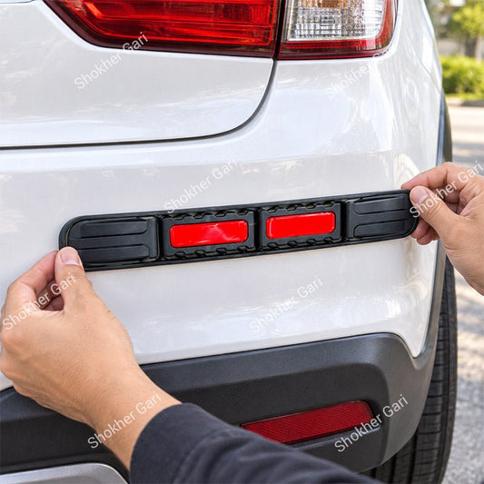 Car Reflective Bumper Safety Warning Strip with Carbon Fiber Style Design 3