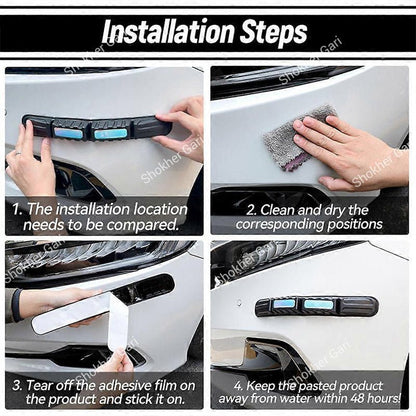 Car Reflective Bumper Safety Warning Strip with Carbon Fiber Style Design 3